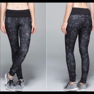 lululemon black grey speed tights